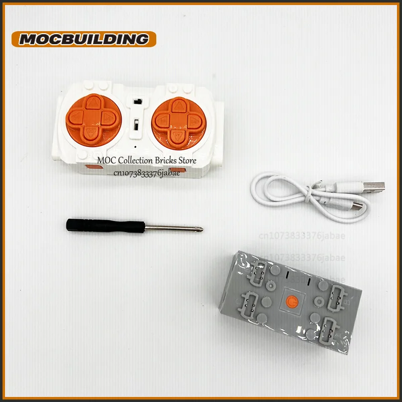 Oplaadbare batterijdoos DIY-montagetechnologie Bakstenen Onderdelen Snelheid Afstandsbediening PF Bouwstenen Modificatie MOC