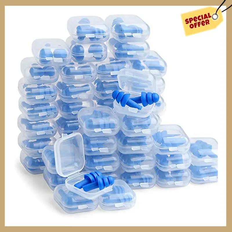 ソフトシリコン耳栓防水水泳耳栓再利用可能なノイズリダクション睡眠耳栓聴覚プロテクター-WMAN