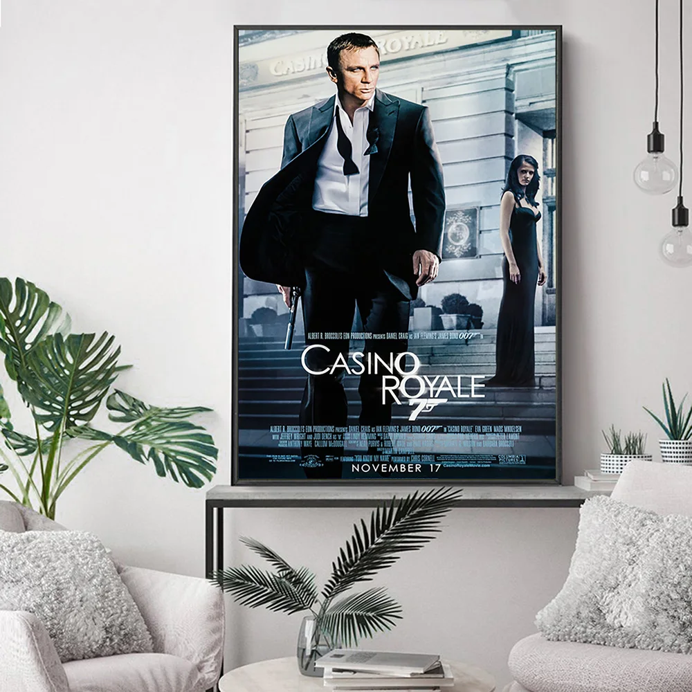كازينو رويال تجسس محاكاة ساخرة الفيلم الفن طباعة ملصق الفيلم ملصقات الحائط غرفة الفيديو السينما قماش اللوحة ديكور