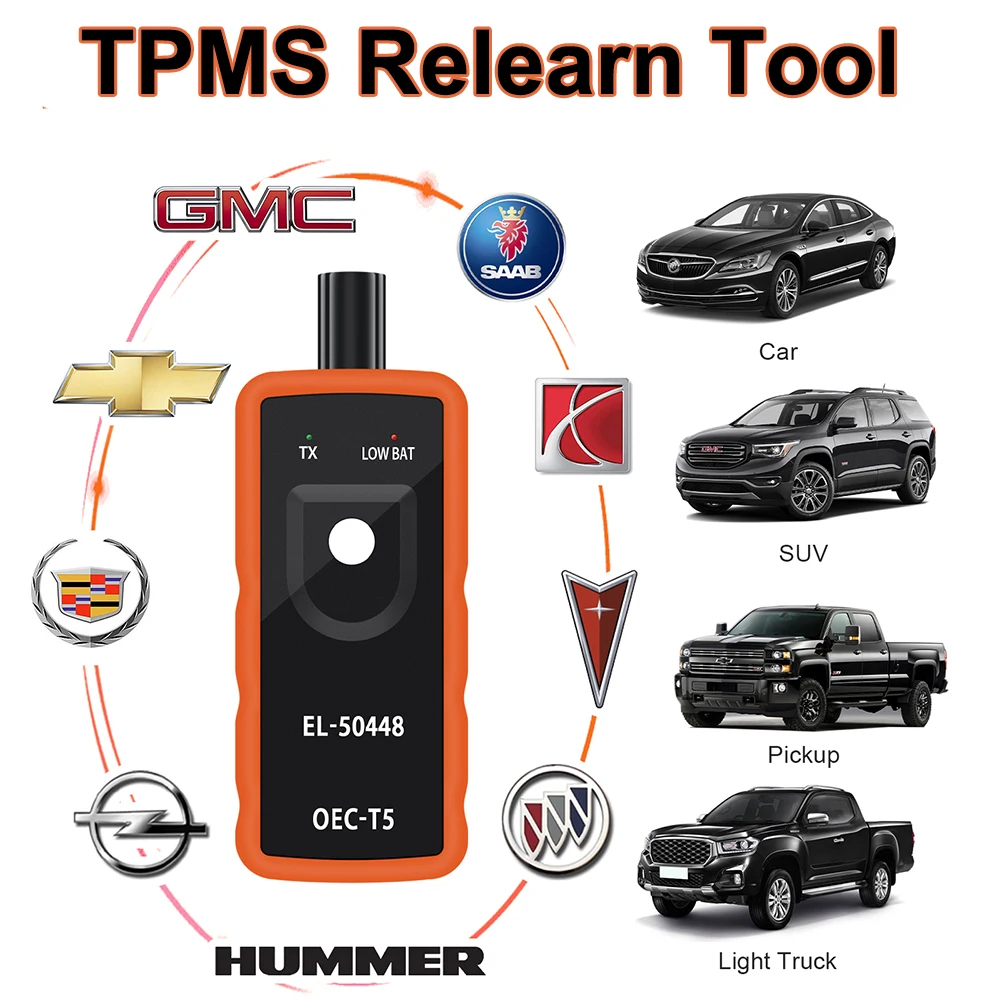 Car TPMS Reset Tool EL50448 Auto Tire Pressure Monitoring System Relearn Tool For GMC/Opel/Buick/Chevrolet/Cadillac/Saturn/Saab