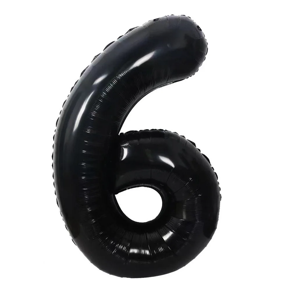 40 Zoll Schwarze Digitale Ballon-Dekoration für Kindergeburtstagsfeiern, Mädchen-Fotografie, Kreative Requisiten, Große Zahlen 0123456 – Detail 12