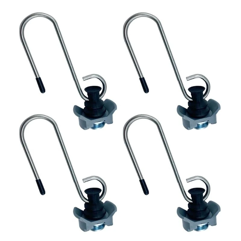 

1/4pcs Hooks Securing Cargo Hauling Accessory for Airline Rails L Track Tie Down Anchors with S Hook for Transportation