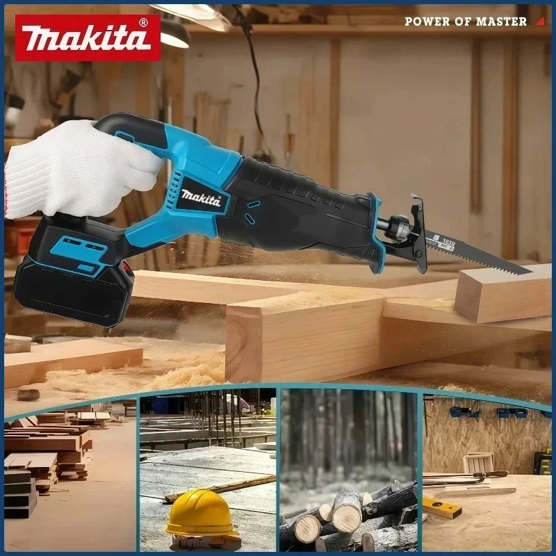 

Makita Portable Cordless Power Tools Brushless Reciprocating Saw Reciprocating Saw With 4pcs Saw Blades For 20V18V Battery