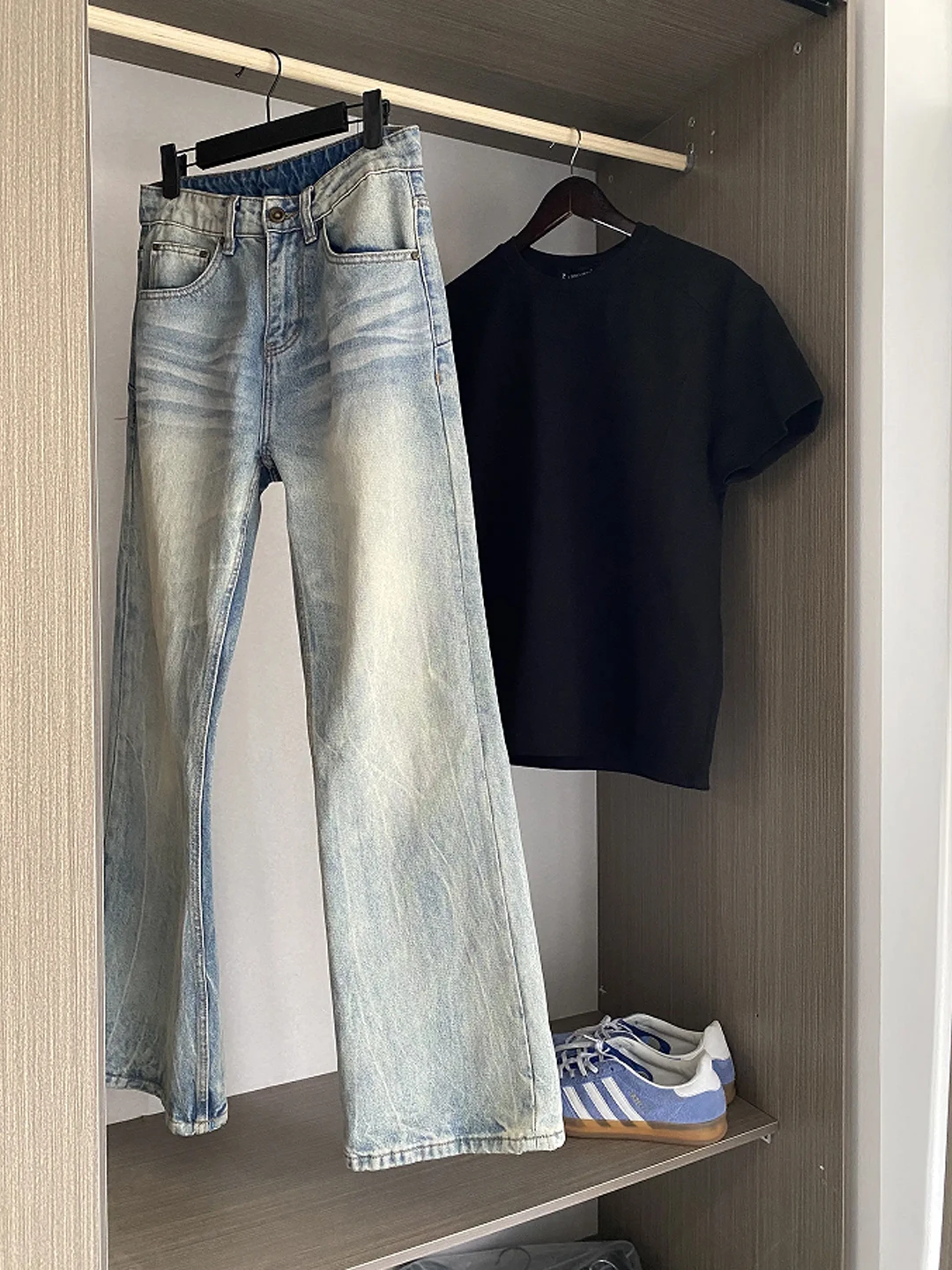 

Cleanfit Slim Straight Vintage Blue Denim Jeans Men's Spring Fashionable Wear Resistant Cotton Micro Stretch Long Trousers