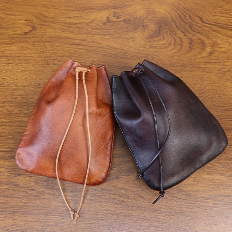 

Medieval Drawstring Coin Pouch Bag Men Change Purses for Women Leather Men's Coin Holders Travel Storage Pouches