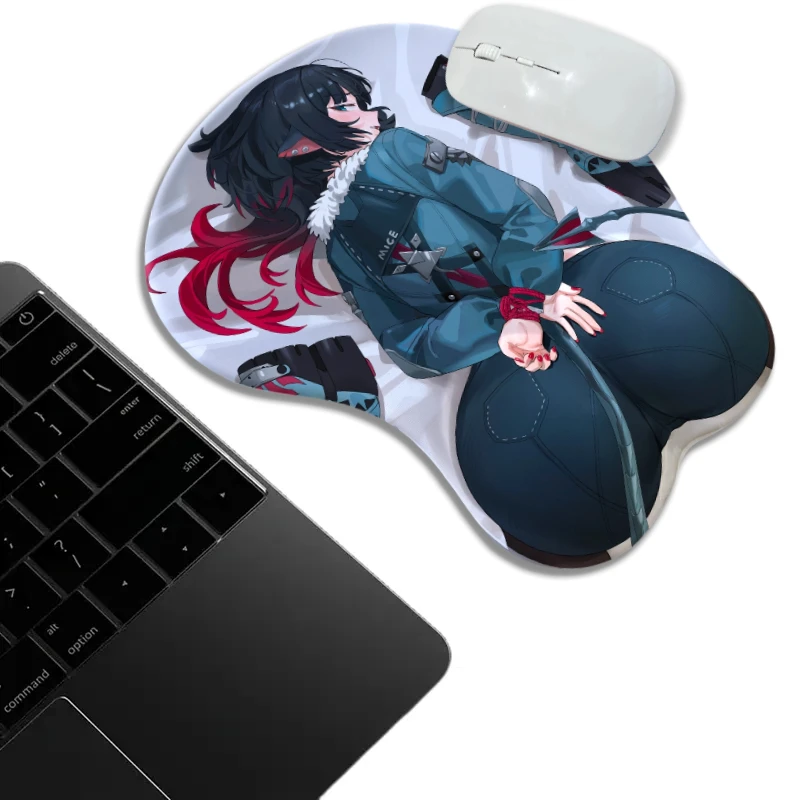 لوحة ماوس Nfsw Zenless Zone Zero Jane Doe Ass المعبأة من Blister Packed Anime Desk Mat Gamer Special مع مسند للمعصم