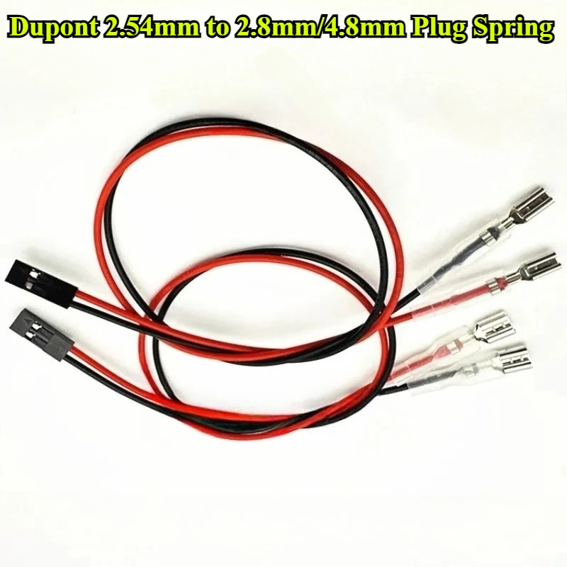 

10/30Pcs/lot Dupont 2.54mm to 2.8mm/4.8mm Switch Wire Socket Plug Spring Terminal Wire Length 30cm 22AWG Electronic Wire Harness