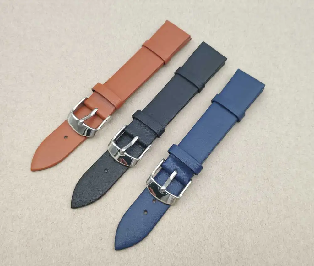 Colorful leather watch strap 12 14 16 18 20 22 mm Men Women Watch belt watchbands genuine watch band accessories wristband Male