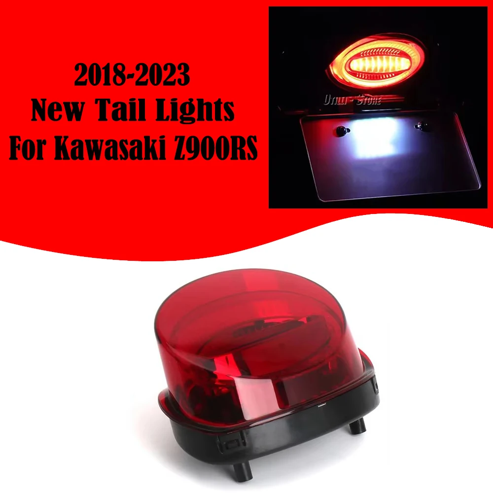 

NEW Motorcycle Accessories LED Rear Stop Brake Tail Light Taillight Red Plug and Play For Kawasaki Z900RS Z900 RS 2018-2023