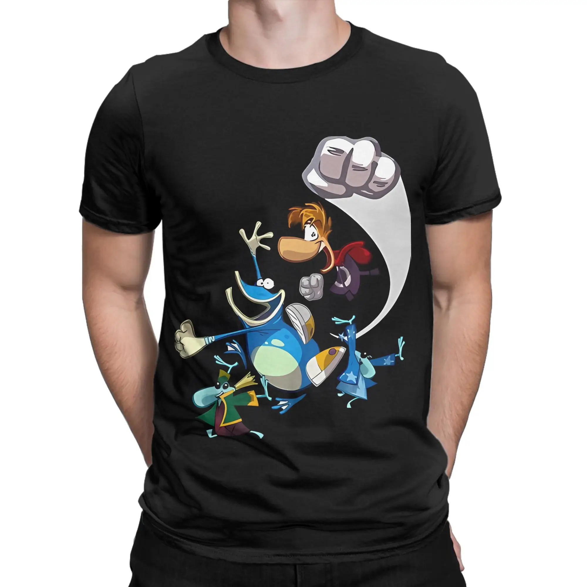 Rayman And Globox Funny 100% Cotton T-Shirt Rayman Tees Tops For Men