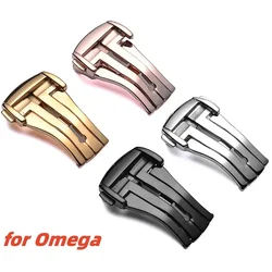 Folding Buckle for Omega Stainless Steel Buckle Leather Rubber Band Metal Deployment Clasp 16mm 18mm 20mm Accessories Tools