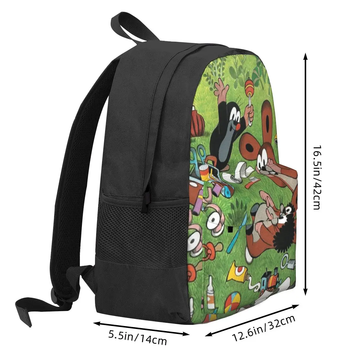 The Little Mole Krtek ransel Anime wanita tas sekolah pelajar modis Mochila ransel Laptop tas bahu besar anak laki-laki perempuan