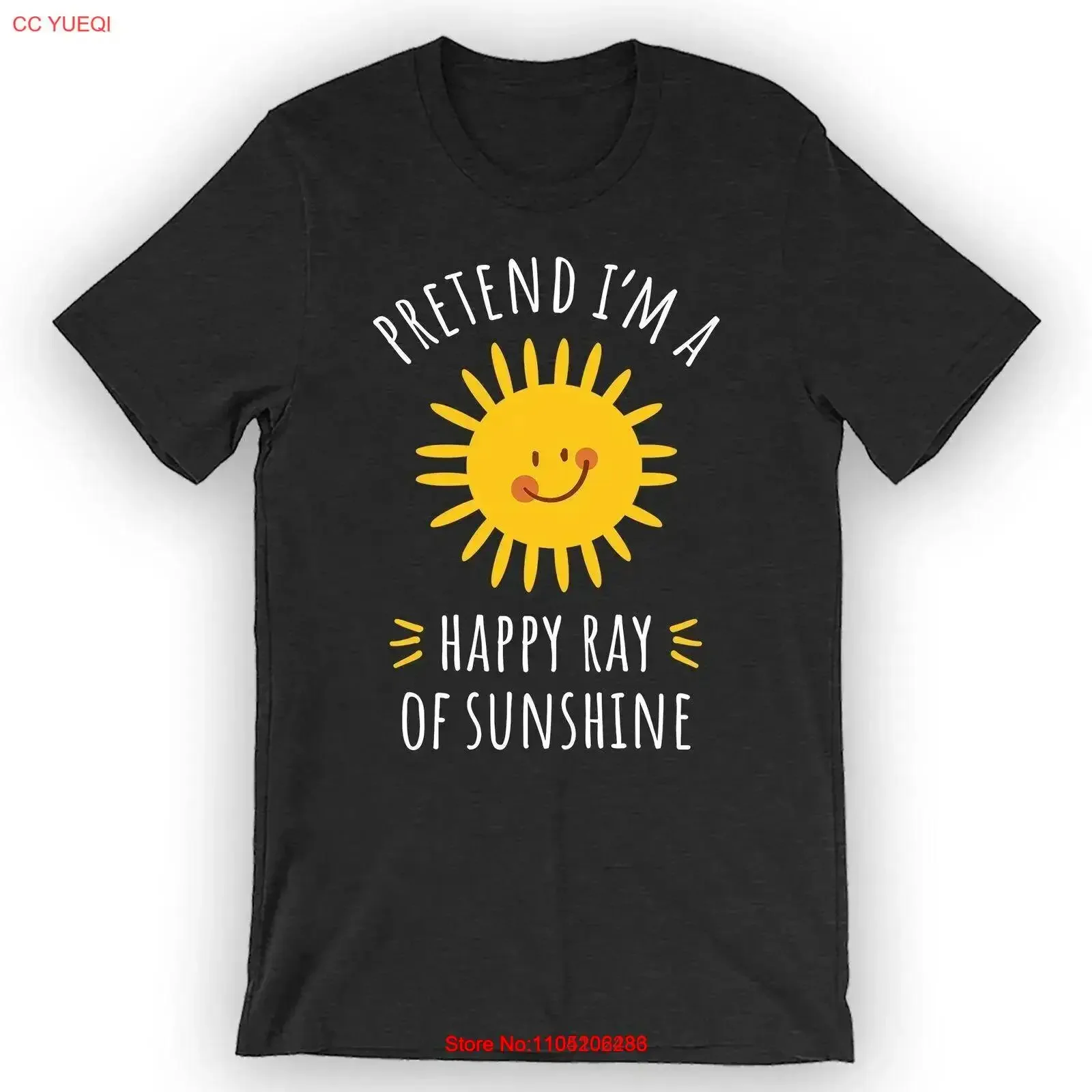 

Футболка «Притворись, что счастливый луч солнечного света», забавная винтажная стираная модная футболка с солнечными ожогочками, повседневная, универсальная, удобная, слегка