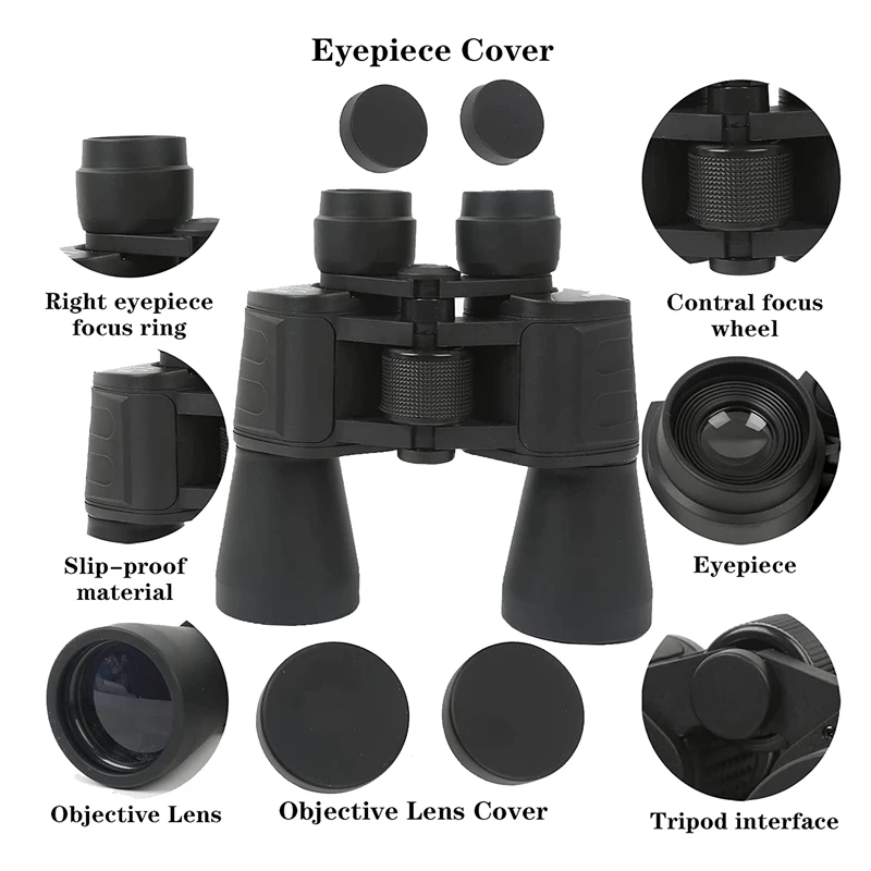 Powerful Telescope 20X50 Professional Night Vision Binoculars Waterproof Binoculars For Bird Watching Hunting Travel