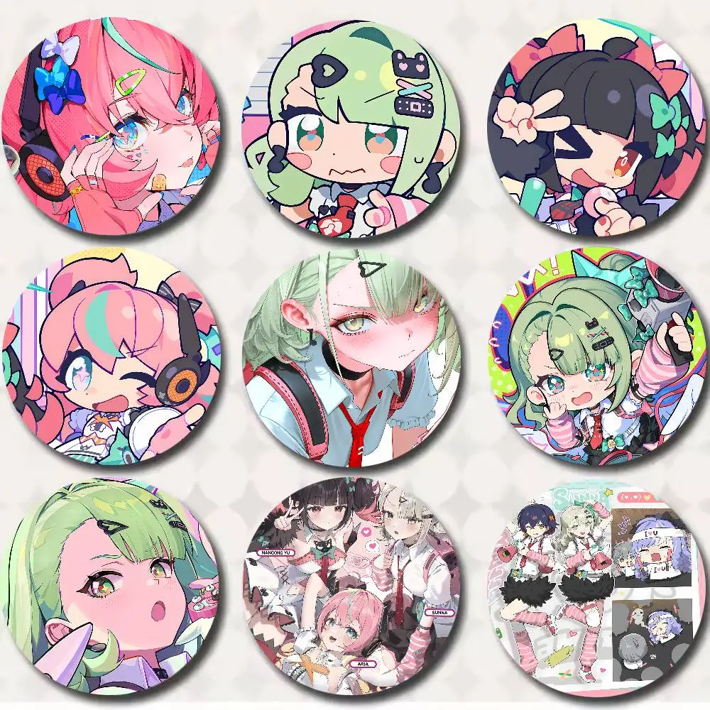 

Pretty Kawiai Hot Girl Cute ZZZ Sunna Aria AOD Badge Metal Brooch for Bag Clothes Hat Decor Cosplay Accessories Gifts