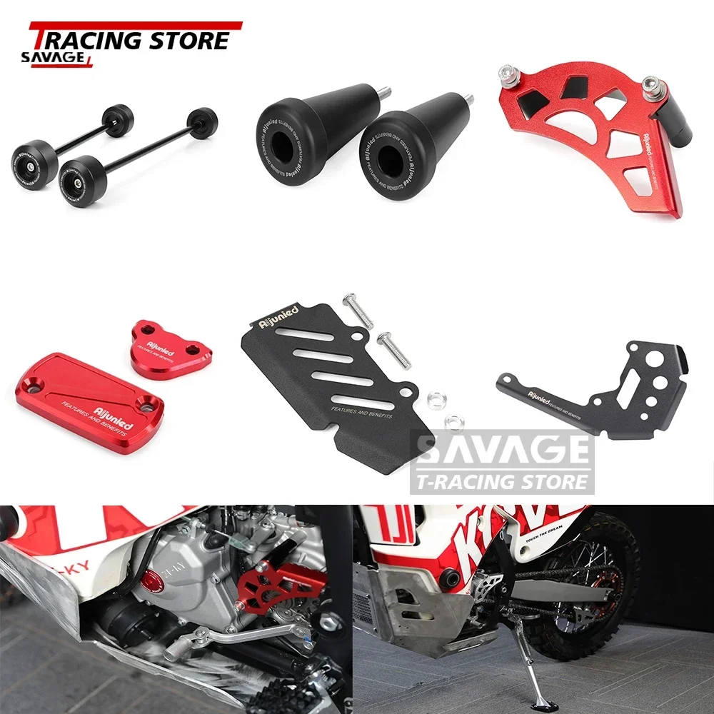 For Kove 450 Rally Motorycle Protector Frame Wheel Slider Guard Brake Caliper Guards Cover Brake Clutch Levers Chain Guide Cover