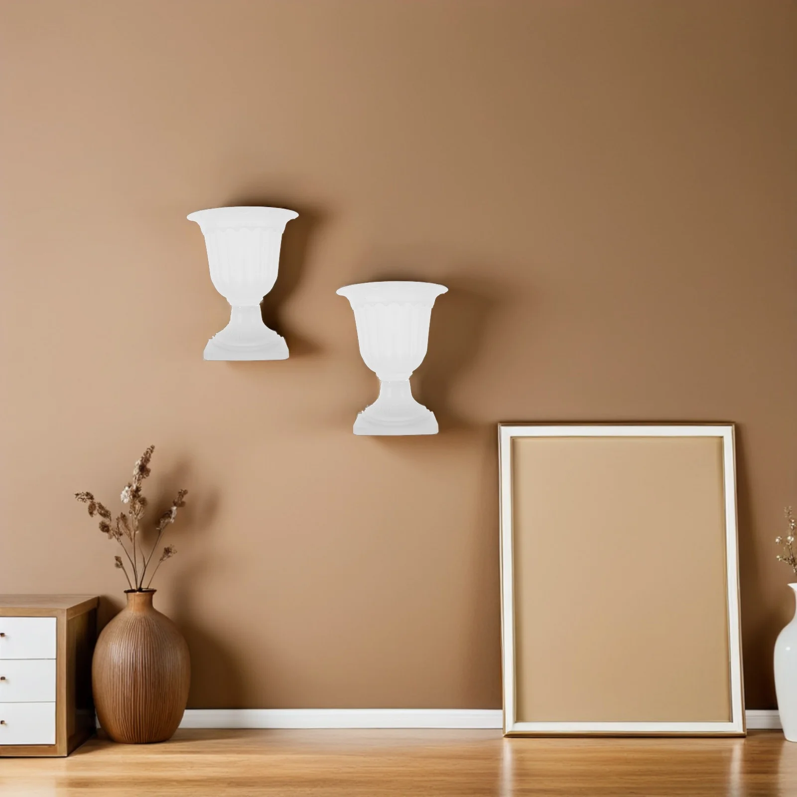 4 قطعة زارع خمر العمود الروماني نمط ريفي جرة اناء للزهور للشرفة حديقة الديكور معلقة الرجعية جدار زهرية