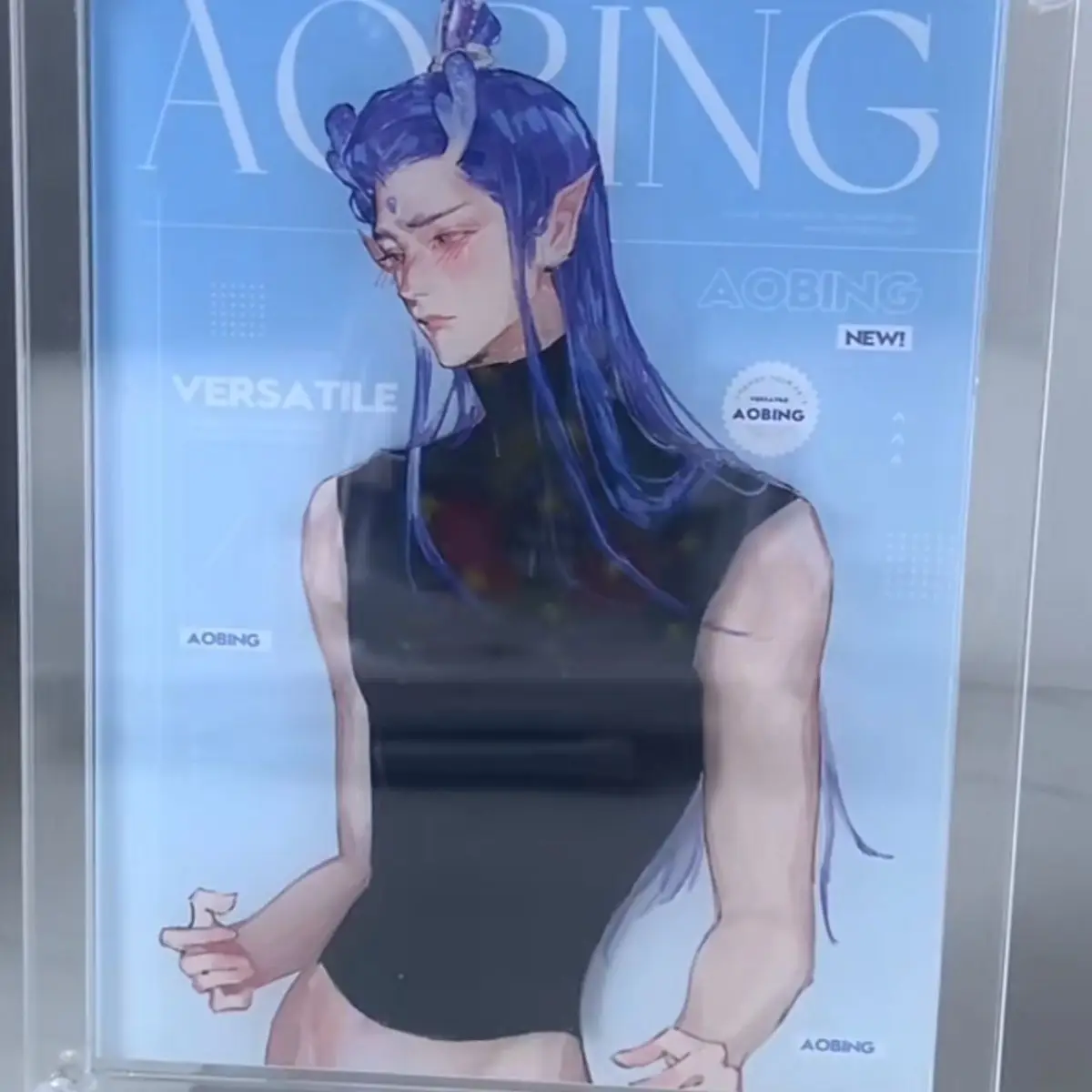 مجموعة ملابس "Magic Pill Ao Bing أكريليك عالية المظهر، علامة واقفة، ديكور سطح المكتب، هدية للأصدقاء.