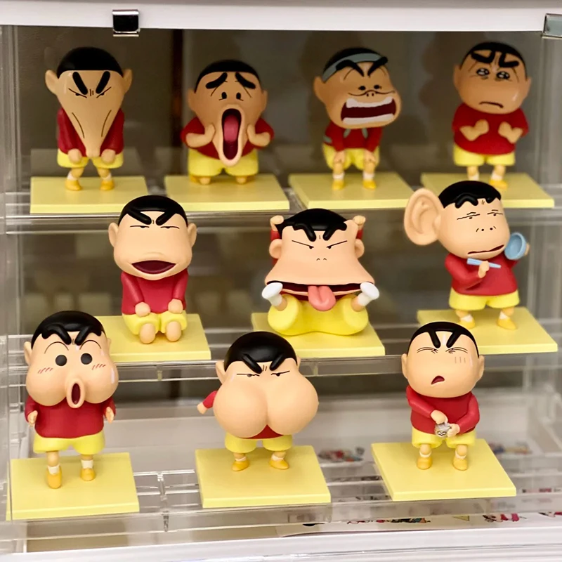 52TOYS Pastello Shin-chan Scatola cieca da collezione Figurina Ornamento alla moda Strana piccola tibia Giocattolo alla moda per i fan