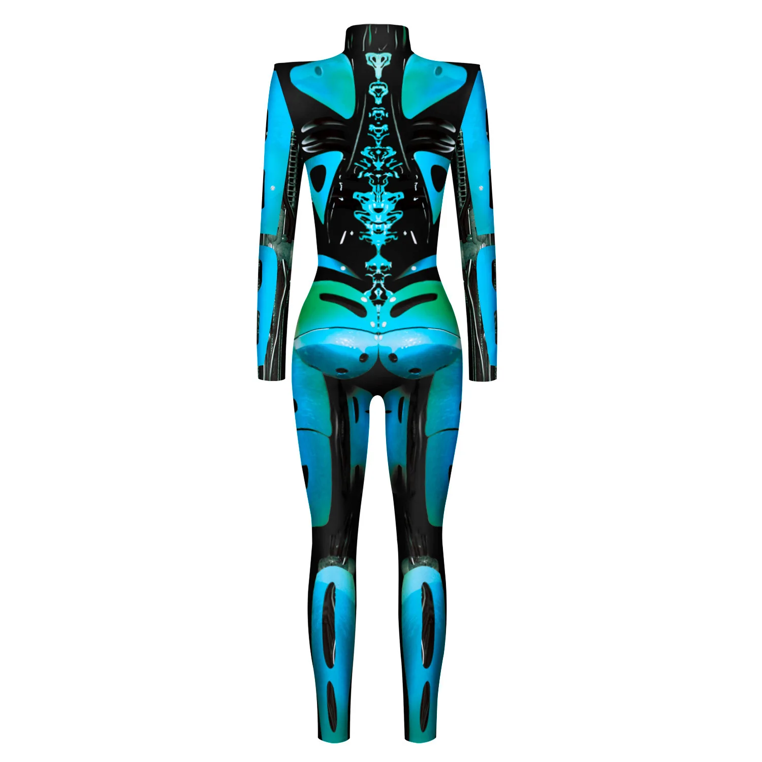 Mechanischer Roboter Punk Jumpsuit Catsuit Sexy Damen Cosplay Kostüme Zentai Performance Halloween Weihnachtsfeier Bodysuit – Detail 11