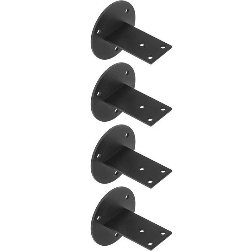 T19C Staircase Handrail Support Bracket 4Pcs, For Square Handrails, Wall-Mounted Design Stair
