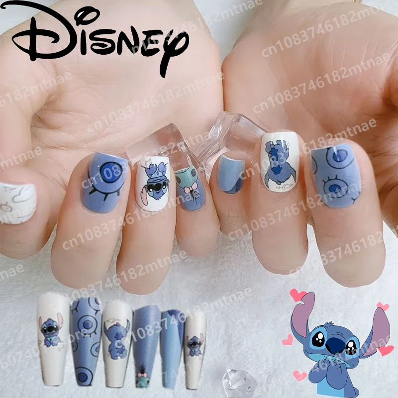 

Disney Stitch Stickers Girls Nail Stickers Nail Art Decorations Anime Character Press on Nails Accesories Supplies Kid Toys