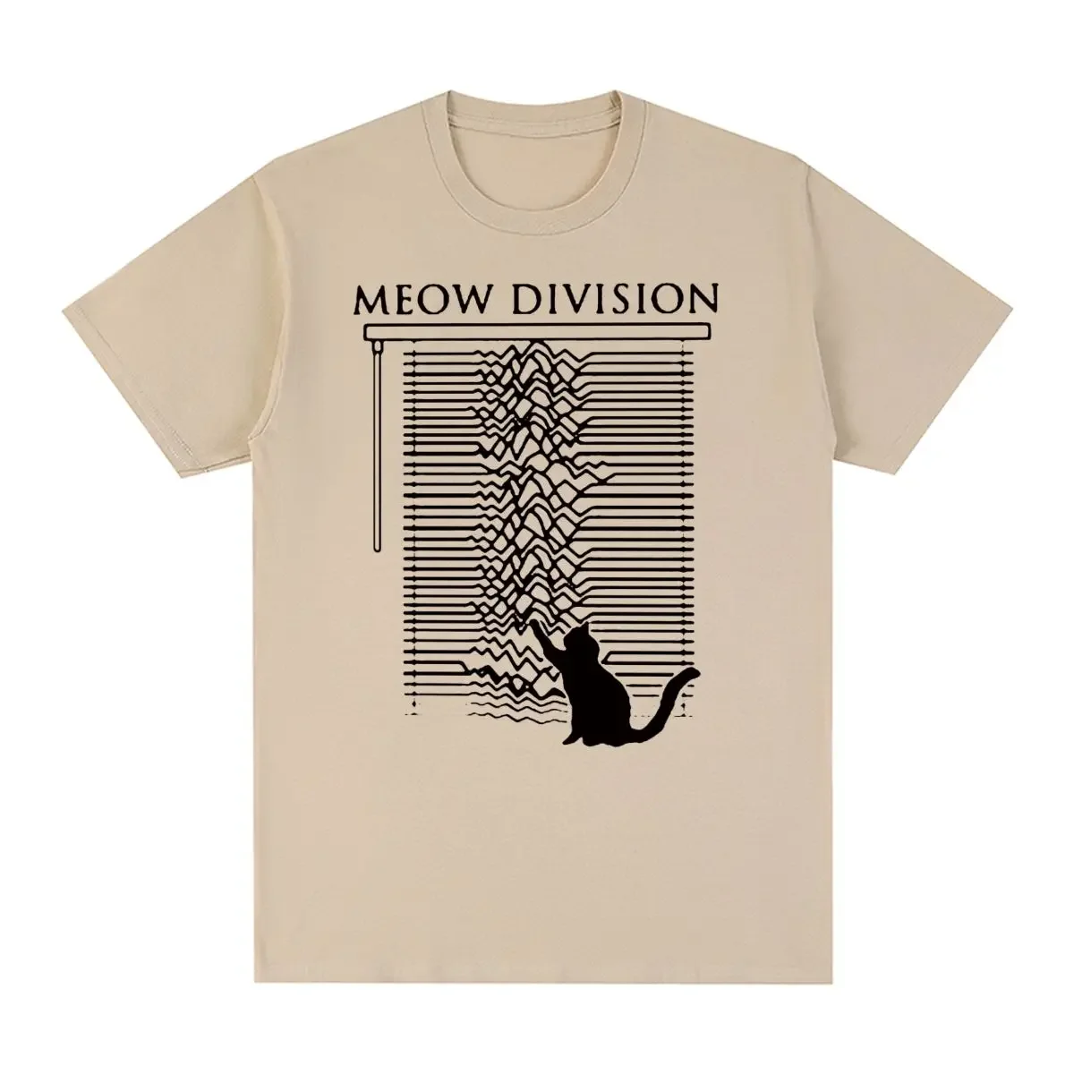 

Joy Division Unknown Pleasure cat Vintage T-shirt Fashion 80s Post Punk Band Cotton Men T shirt New Tee Tshirt Womens Tops