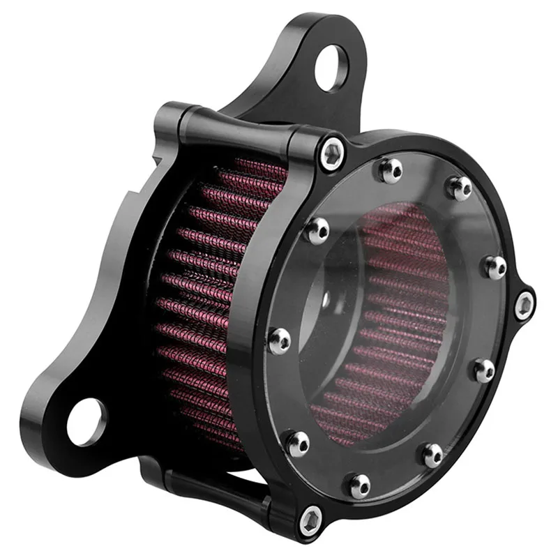 Air Cleaner Intake Filter System Kit For Sportster XL883 XL883N XL883R XL883P XL1200 XL1200L XL1200X Iron 883 Forty Eight XL1200