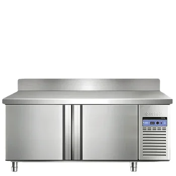 Commercial Dual Temperature Workbench Refrigerator Freezer 1800x600x800mm Direct Cooling 110V 220V with Backsplash