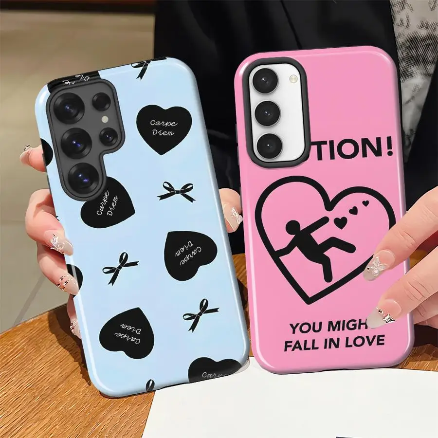 Creative Cute Love Soft Cover Capa Phone Case for Samsung Galaxy S26 S24 Ultra A26 A56 S23Ultra S20 FE A36 A16 S23 S25Ultra