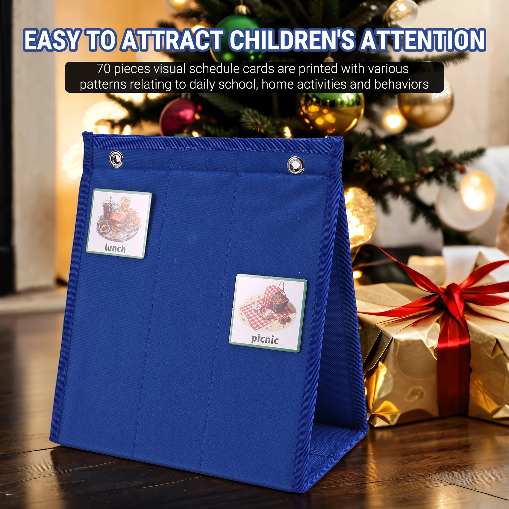 Visual Schedule For Kids Daily Routine Chart With 70 Cards Calendar Pocket Autism Learning Behavioral Tool