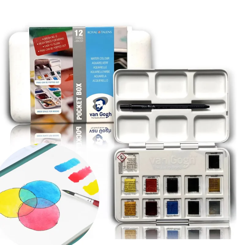 Pintura de acuarela sólida de 12 colores, arte para estudiantes, bricolaje, crear pinturas, bocetos, materiales de Graffiti, ilustración, pinturas de acuarela