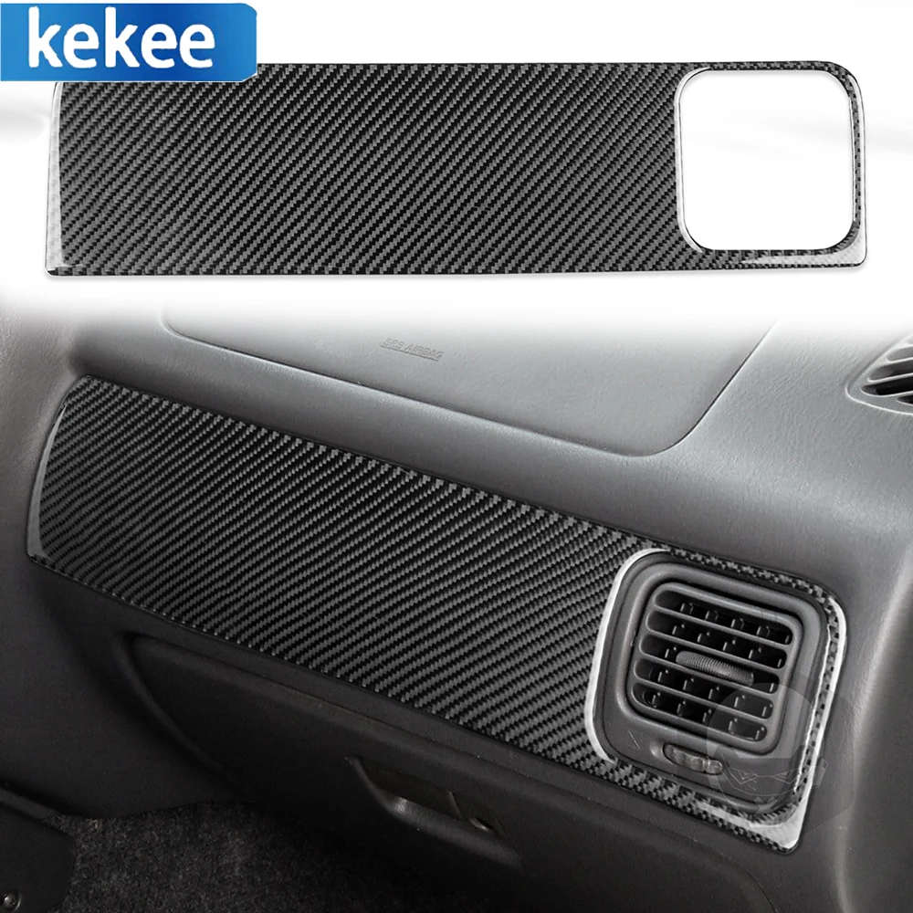 For SUZUKI Grand Vitara 1999-2002 Real Carbon Fiber Car Console Dashboard Panel Decoration Cover Trim Strips Auto Accessories