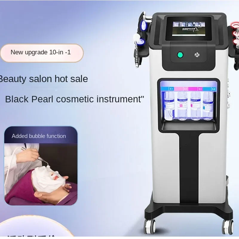 Black Pearl Bubble Beauty Instrument Beauty Salon Hydrogen Oxygen Large Bubble Skin Cleaning Oxygen Injection Instrument