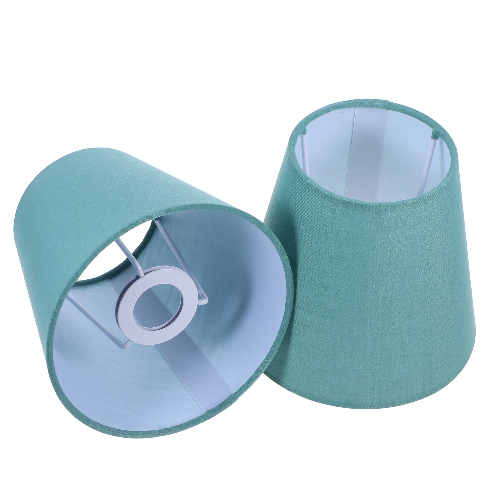 

2pcs Fabric Lamp Shades Cloth Lamp Covers Green Ceiling Lampshade Chandelier Bedside Floor Lamps Home Office Lighting