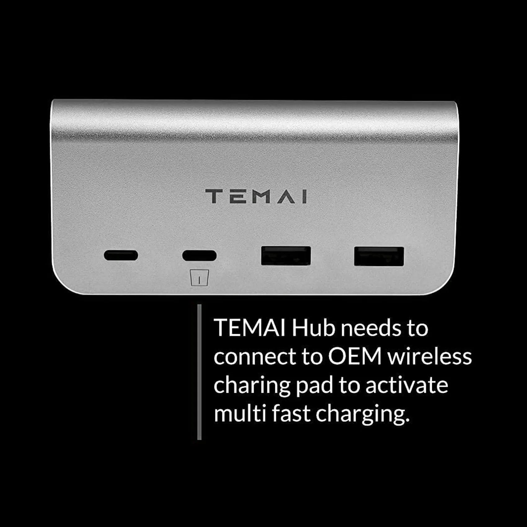 For 2020 Tesla Model 3 HUB, USB Splitter Aluminum Alloy HUB Docking Station Speed Max Hub Extender Charger