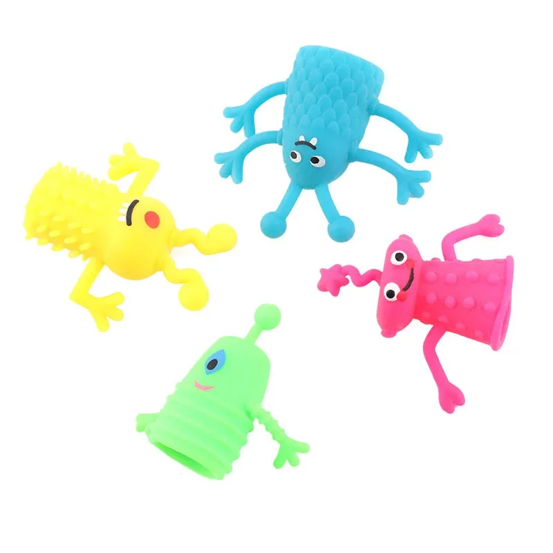 5PCS/Set Bugs Finger Puppet Funny Tricky TPR Soft Rubber Random Color