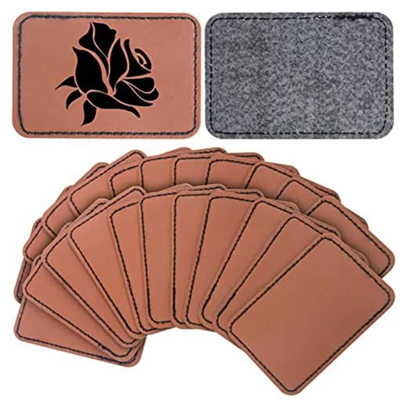 90Pcs Laser Engraving Blanks, Blank Leather Patch for Hat, Wear-Resistant, Not Easy To Fade TQ