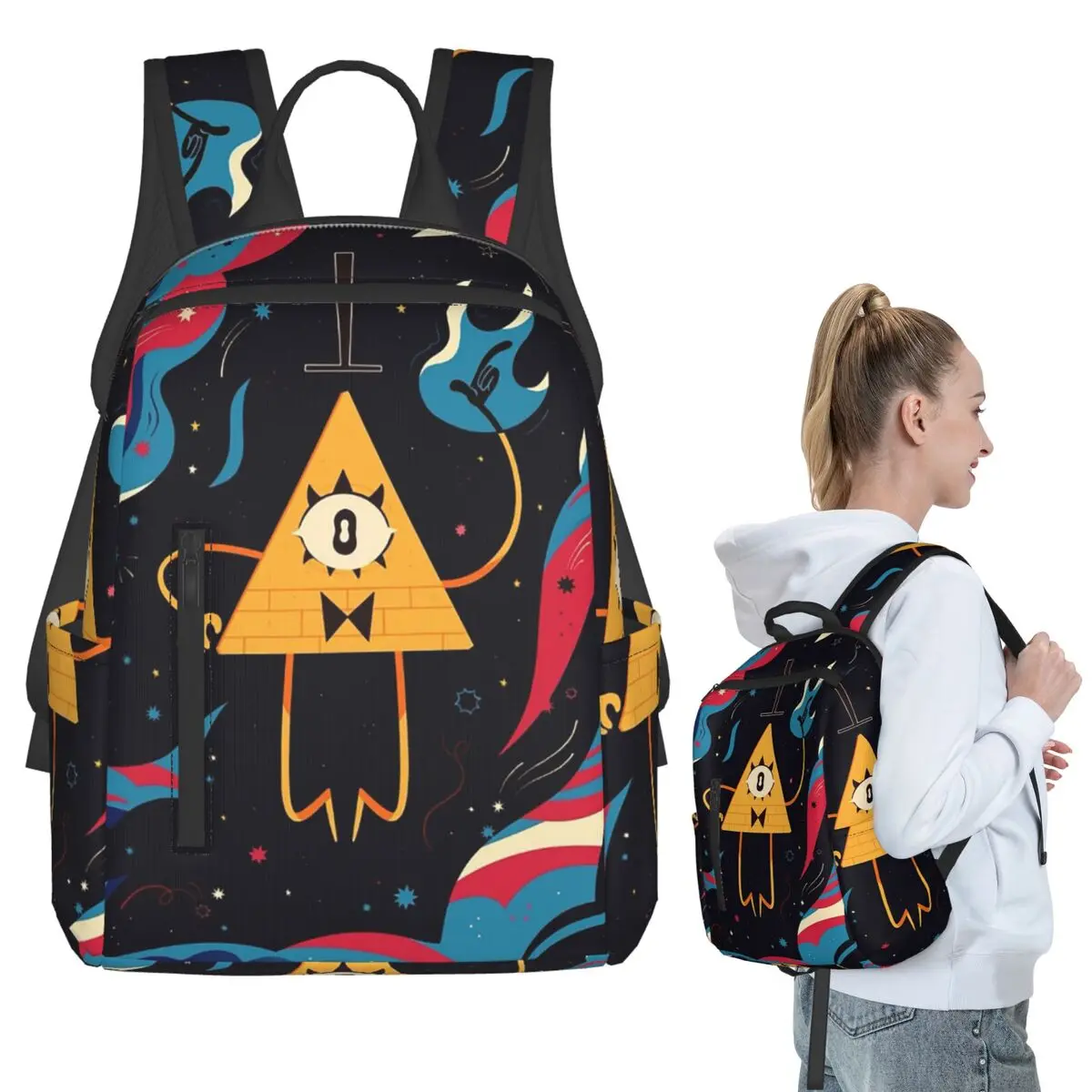 Cartoon Gravitys Falls Backpack Student BookBag Kids School Bag Computer Shoulder Bags Men Women