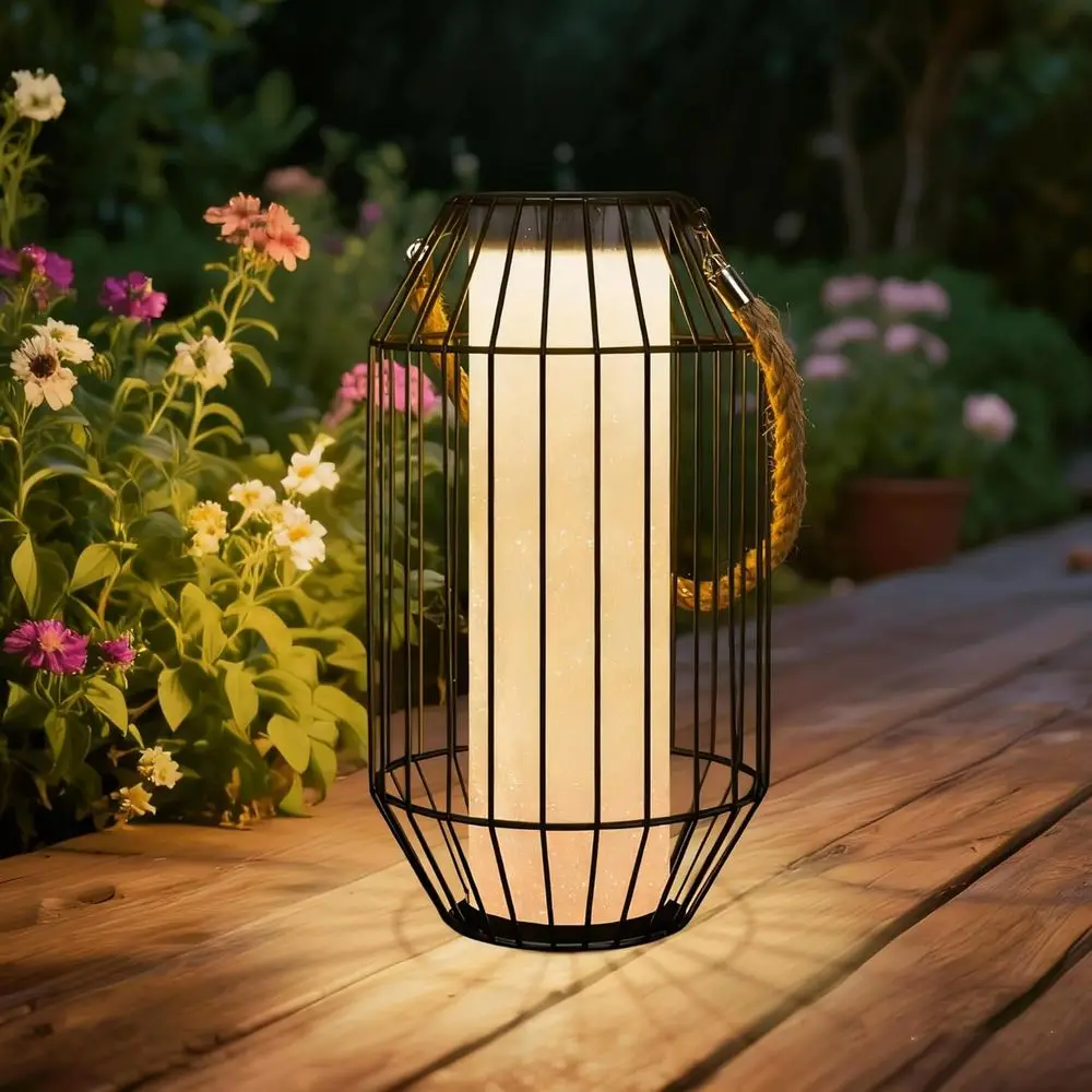 

Уличный водонепроницаемый фонарь с двойной зарядкой (USB/Bluetooth), большой металлический подвесной светильник для патио, стола, террасы, двора, сада