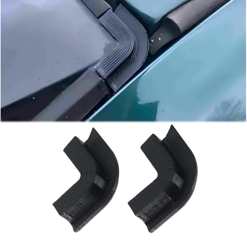 Image of 2 Stück Heckscheiben-Dichtungsecken Schwarz Hochwertiges ABS-Material für BMW E36 Limousine 3er-Serie Modelle Auto-Zubehör Großhandel