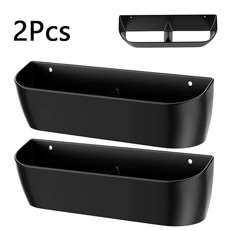 2Pcs RVs Wall-Mounted Storage Box Durable Plastic No Drilling Self-Adhesive Shoe Racks Storage Pocket For RV Caravan Camping