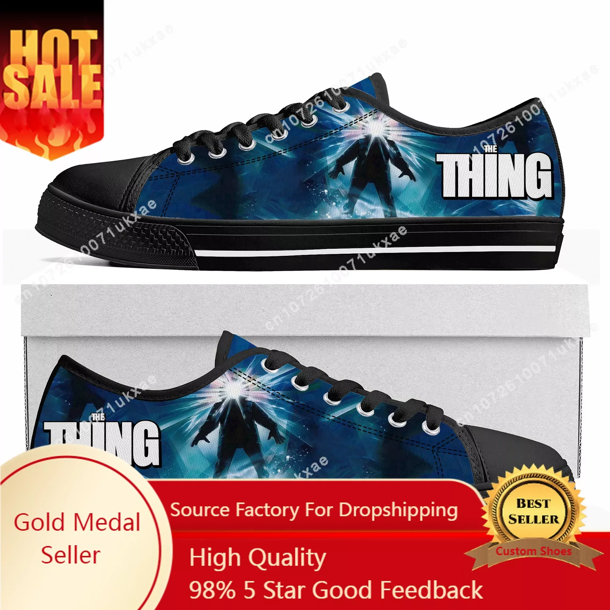 

The Thing 1982 Low Top Sneakers Mens Womens Teenager High Quality RJ MacReady Canvas Sneaker couple Casual Shoes Custom Shoe