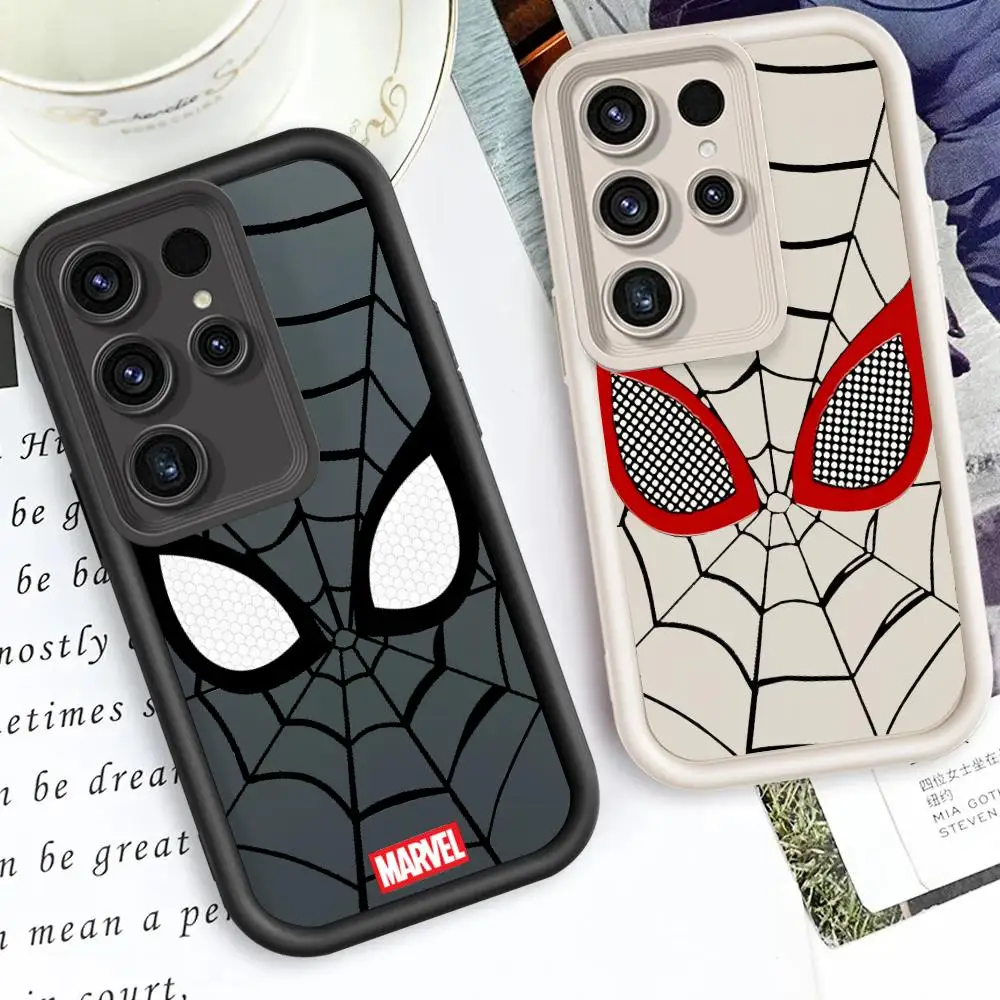 Hot Marvel S-Spider-Man Plain MINISO Phone Case Eye Ladder For Samsung A13 12 33 5G S25 5G S25 24 20 23Plus Ultra5G