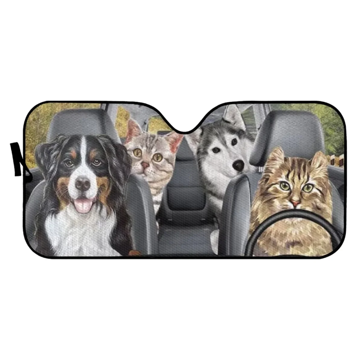 Puppy Pattern Windshield Sun Shade para carro, Proteção UV, Dobrável, Universal, Auto Janela Frontal, Sun Shades, Dur, Nova Moda, Bonito