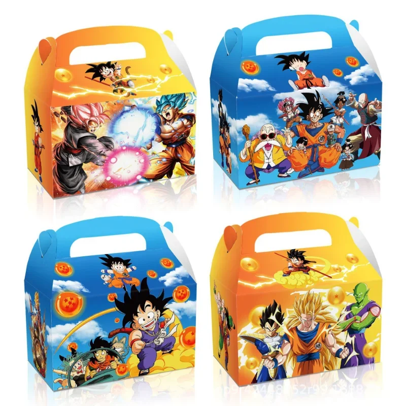 Hot Dragon Ball Series 12PCS Birthday Party Supplies Cartoon Role Son Goku Creativity Printing Paper Candy Boxes Gift Bags view 3