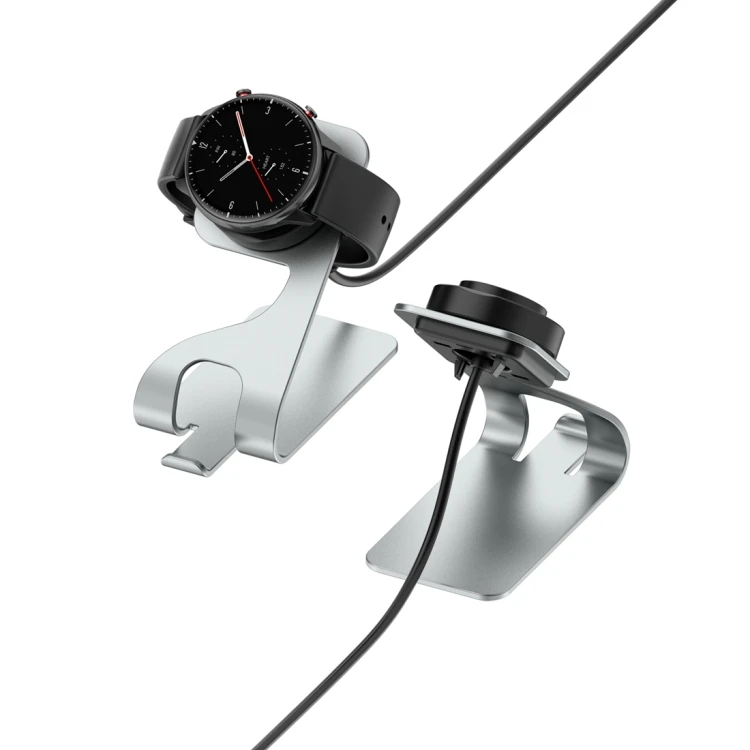 TJXL-For Amazfit Bip 5 Unity A2324 / Active Edge A2212 محمول بطول 1.5 متر حامل شاحن ساعة ذكية من سبائك الألومنيوم المغناطيسي #3