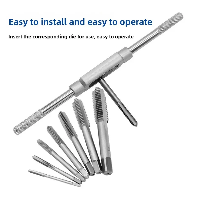 6/8 قطعة Hss اليد المسمار الحنفية يموت وجع Schroefdraad متري التوصيل الحنفية M3 M4 M5 M6 m8 M8 M12 مع Verstelbare الحنفية وجع 1/16-1/2" #3