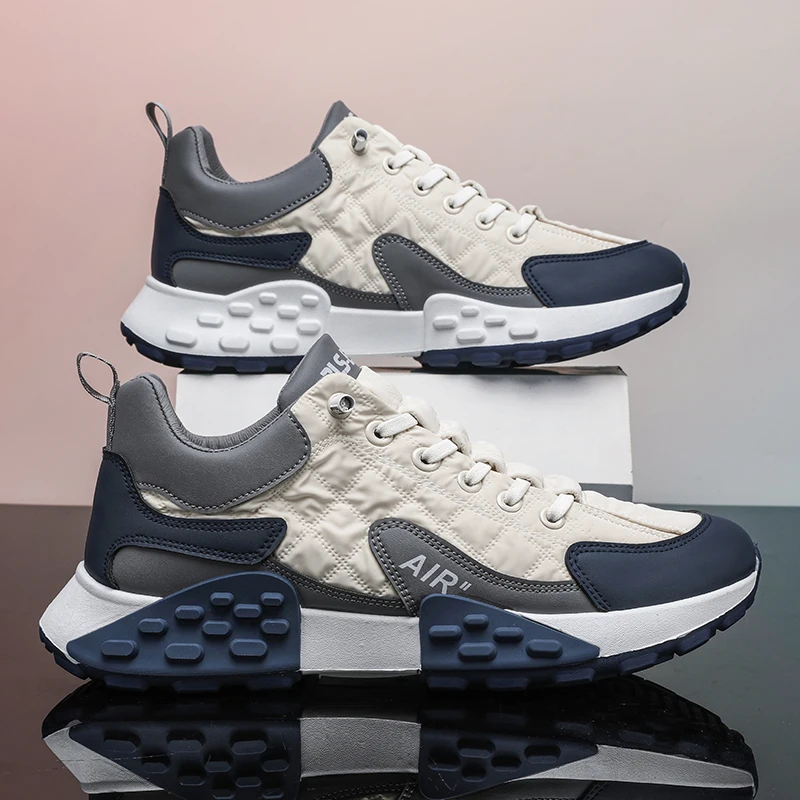 أحذية الجري الرجالية المضادة للانزلاق الرياضية والترفيهية للأب أحذية رياضية لزيادة الارتفاع ونعل سميك للرياضة #2