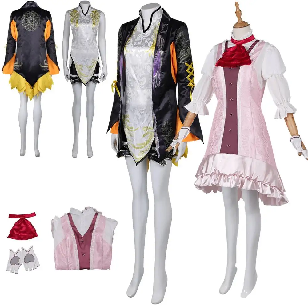 

Lolita Lili Cosplay Anime Game Tekken8 Costume Dress Scarf Gloves Set Halloween Carnival Suit Disguise For Ladies Women Adult